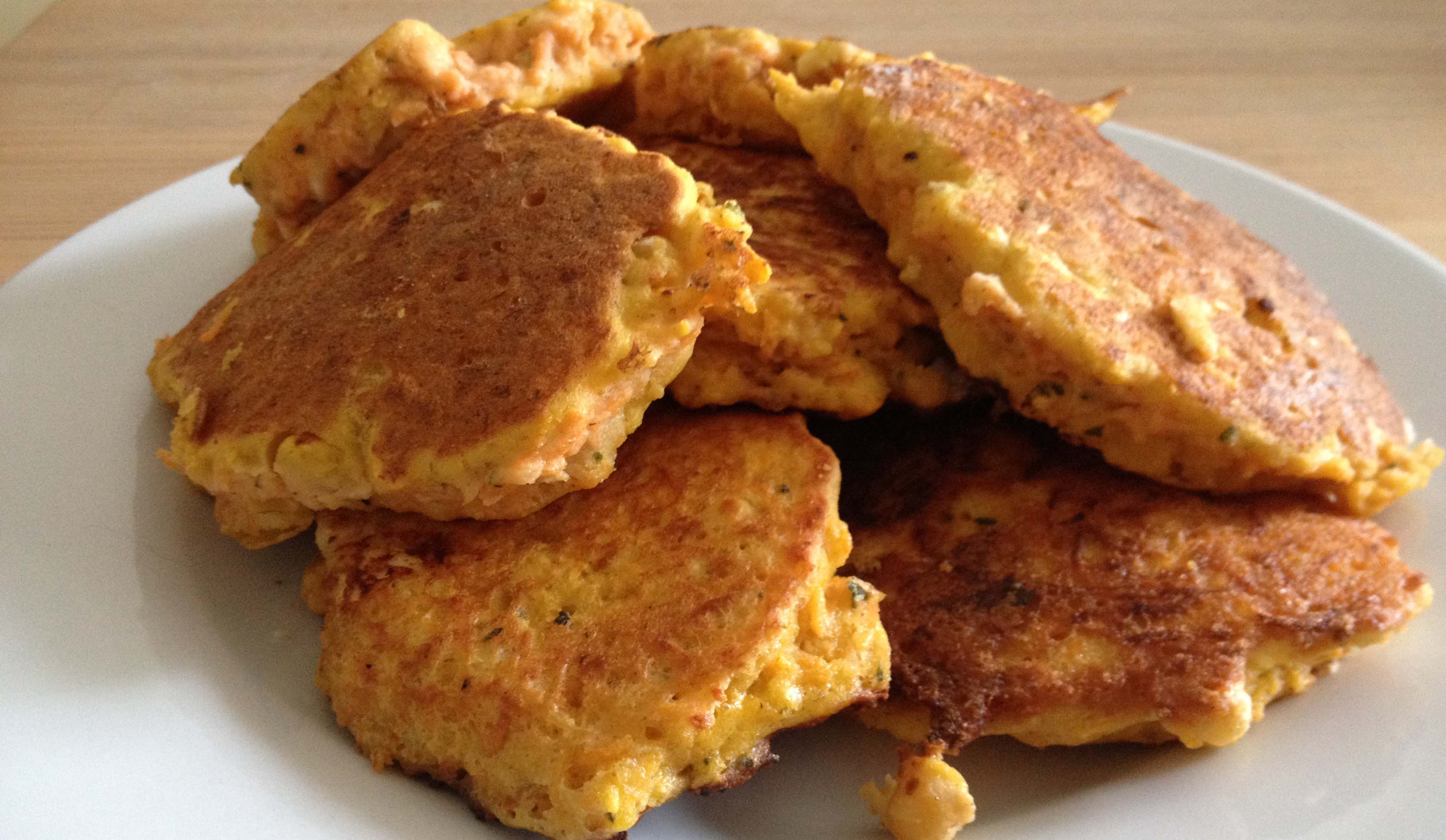 Chickpea, Feta and Carrot Fritters