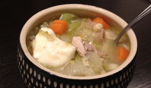 Healthy chicken and egg soup